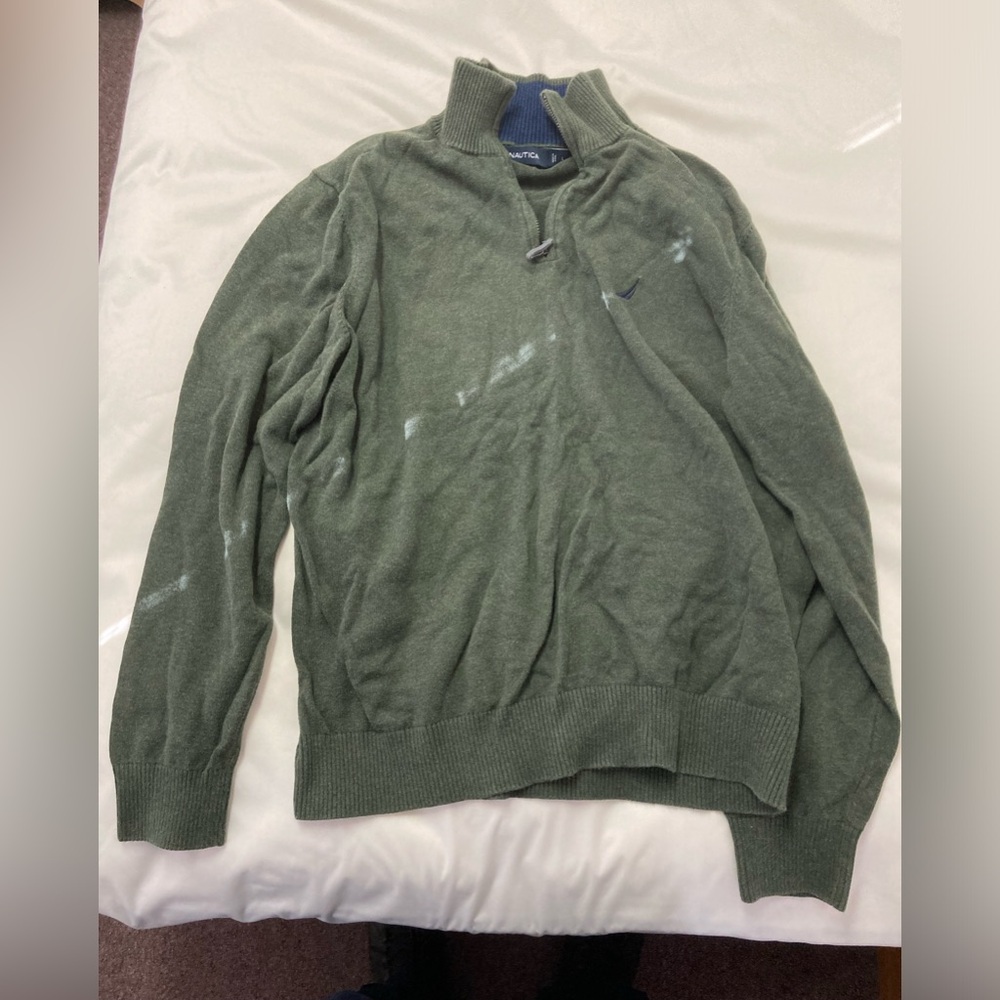 Large quarter zip sweater